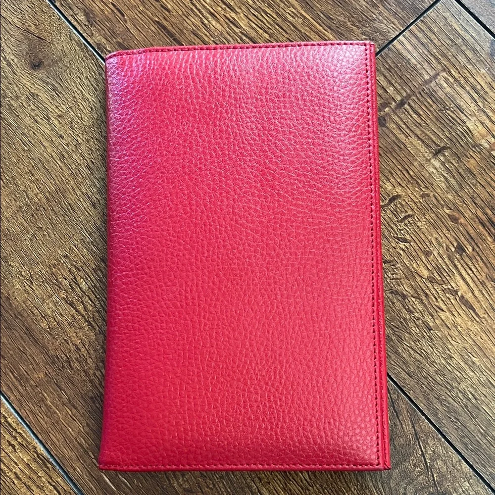 Red Leather Passport Holder